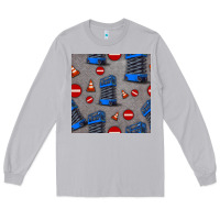 Moon Dust scissor lift seamless pattern Long Sleeve Tee - BundleAndBundleShop