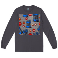 Smoke scissor lift seamless pattern Long Sleeve Tee - BundleAndBundleShop