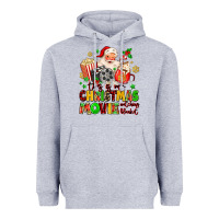 Heather Grey this is my christmas movie watching blanket Heavyweight Hoodie - MaliasSmallBusiness