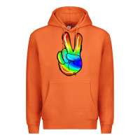 Carrot rainbow peace sign Premium Hoodie - Jasminsmagicworld