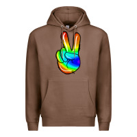 Chestnut rainbow peace sign Premium Hoodie - Jasminsmagicworld