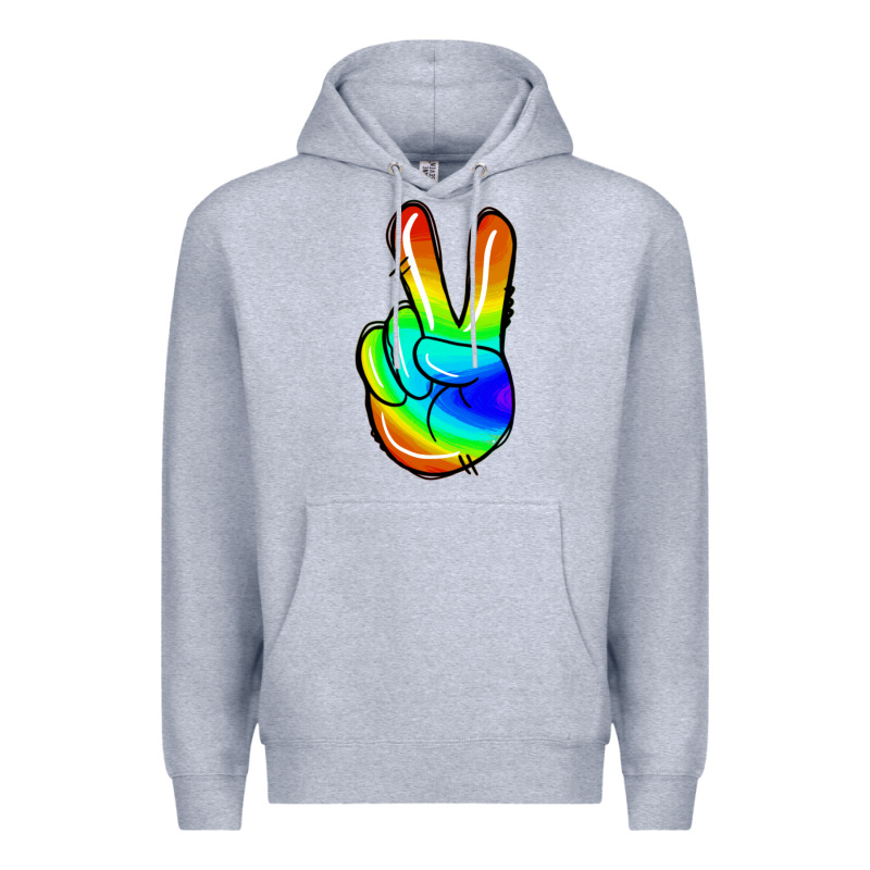 Rainbow Peace Sign Premium Hoodie by Jasminsmagicworld | Teevron