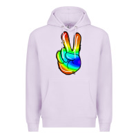 Lilac rainbow peace sign Premium Hoodie - Jasminsmagicworld