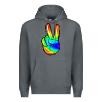 Rock rainbow peace sign Premium Hoodie - Jasminsmagicworld