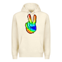Sandshell rainbow peace sign Premium Hoodie - Jasminsmagicworld