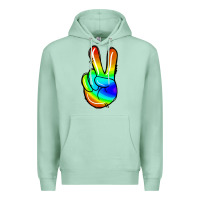 Seafoam rainbow peace sign Premium Hoodie - Jasminsmagicworld