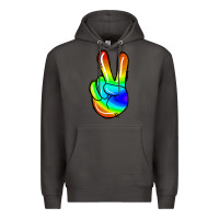 Smoke rainbow peace sign Premium Hoodie - Jasminsmagicworld
