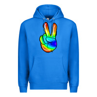 True Royal rainbow peace sign Premium Hoodie - Jasminsmagicworld