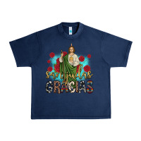 Navy san judas gracias Urban Heavy Tee - JahusDesignShop