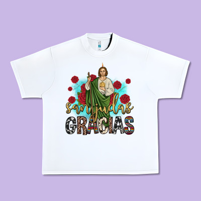 San Judas Gracias Urban Heavy Tee Designed By Jahusdesignshop