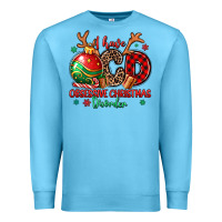 Ocean Blue i have ocd obsessive christmas disorder Premium Sweatshirt - MaliasSmallBusiness