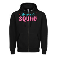 Black sleepover squad Zipper Hoodie - MaliasSmallBusiness