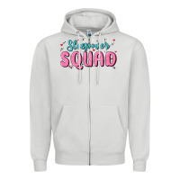 Dove Grey sleepover squad Zipper Hoodie - MaliasSmallBusiness