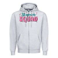 Heather Grey sleepover squad Zipper Hoodie - MaliasSmallBusiness