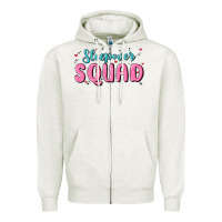 Oatmeal Heather sleepover squad Zipper Hoodie - MaliasSmallBusiness