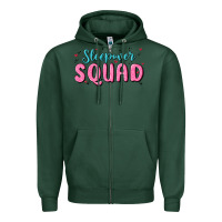 Sports Green sleepover squad Zipper Hoodie - MaliasSmallBusiness