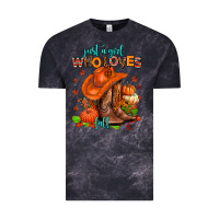 Cloud Black jusr a girl who loves fall  cowgirl Vintage Tee - AdoDesignShop