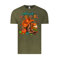 Vintage Olive jusr a girl who loves fall  cowgirl Vintage Tee - AdoDesignShop