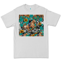 Cowgirl Sunflower Turquoise Premium Tee | Teevron