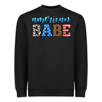 Black american babe Heavyweight Sweatshirt - HRA Design Shop