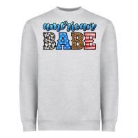 Heather Grey american babe Heavyweight Sweatshirt - HRA Design Shop