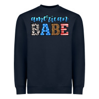 Navy american babe Heavyweight Sweatshirt - HRA Design Shop