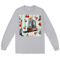 Moon Dust forklift seamless pattern Long Sleeve Tee - BundleAndBundleShop