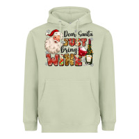 Matcha dear santa just bring wine Heavyweight Hoodie - MaliasSmallBusiness