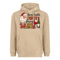 Mushroom dear santa just bring wine Heavyweight Hoodie - MaliasSmallBusiness