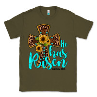 Army Green he has risen Classic Tee - JahusDesignShop