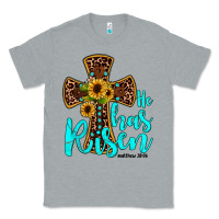 Heather Grey he has risen Classic Tee - JahusDesignShop