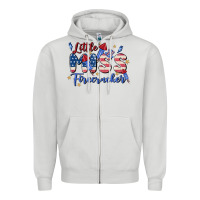 Dove Grey little miss firecracker Zipper Hoodie - MaliasSmallBusiness