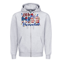 Heather Grey little miss firecracker Zipper Hoodie - MaliasSmallBusiness