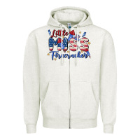 Oatmeal Heather little miss firecracker Zipper Hoodie - MaliasSmallBusiness
