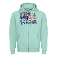 Seafoam little miss firecracker Zipper Hoodie - MaliasSmallBusiness
