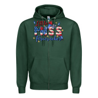 Sports Green little miss firecracker Zipper Hoodie - MaliasSmallBusiness
