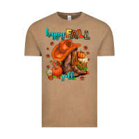 Vintage Coffee happy fall y'all  cowgirl Vintage Tee - AdoDesignShop