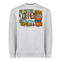 Heather Grey coffee Heavyweight Sweatshirt - RacoonDesign