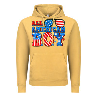 Vintage Mustard All American boy Vintage Hoodie - Neo Western