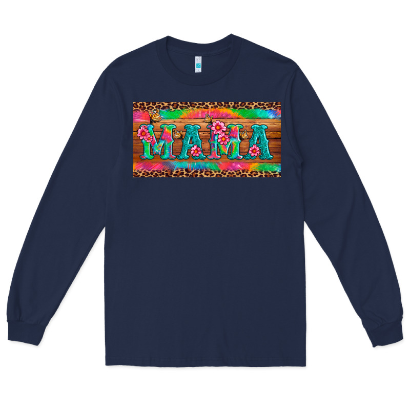Mama Tie Dye License Plate Template Long Sleeve Tee by Artiststas | Teevron