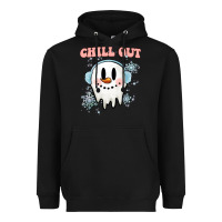 Black chill out christmas snowman Heavyweight Hoodie - MaliasSmallBusiness