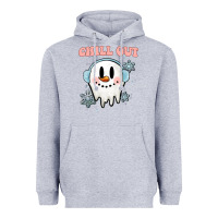 Heather Grey chill out christmas snowman Heavyweight Hoodie - MaliasSmallBusiness