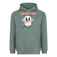 Sage chill out christmas snowman Heavyweight Hoodie - MaliasSmallBusiness