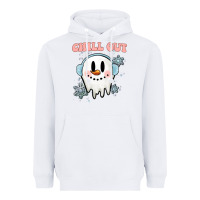 White chill out christmas snowman Heavyweight Hoodie - MaliasSmallBusiness