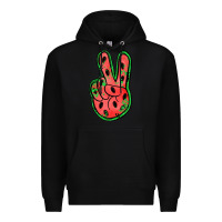 Black watermelon peace sign Premium Hoodie - Jasminsmagicworld