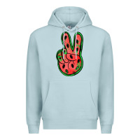 Blue Mist watermelon peace sign Premium Hoodie - Jasminsmagicworld