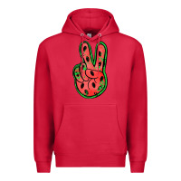 Cardinal watermelon peace sign Premium Hoodie - Jasminsmagicworld
