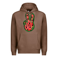 Chestnut watermelon peace sign Premium Hoodie - Jasminsmagicworld