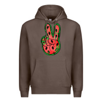 Coffee watermelon peace sign Premium Hoodie - Jasminsmagicworld