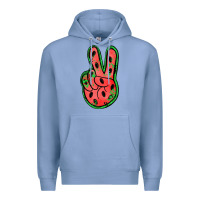 Colony Blue watermelon peace sign Premium Hoodie - Jasminsmagicworld